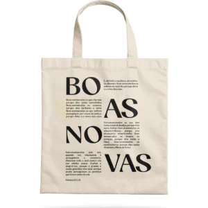 ecobag Zarim com texto das bem-aventuranças Mateus 5 Boas Novas